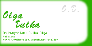 olga dulka business card